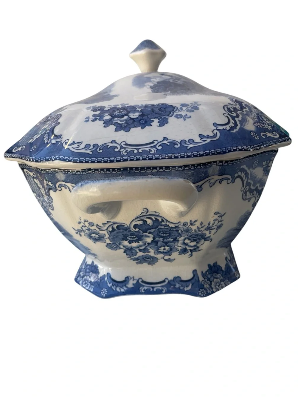 Vintage Johnson Bros "Old Britain Castles" Blue Ironstone Tureen Set- England - Picture 3 of 10